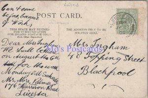 Genealogy Postcard - Ingham, 48 Topping Street, Blackpool, Lancashire  GL2009