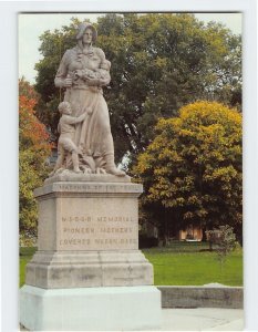 Postcard The Madonna Of The Trail, Main Street Of Vandalia, Illinois