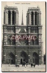 Old Postcard Paris Notre Dame