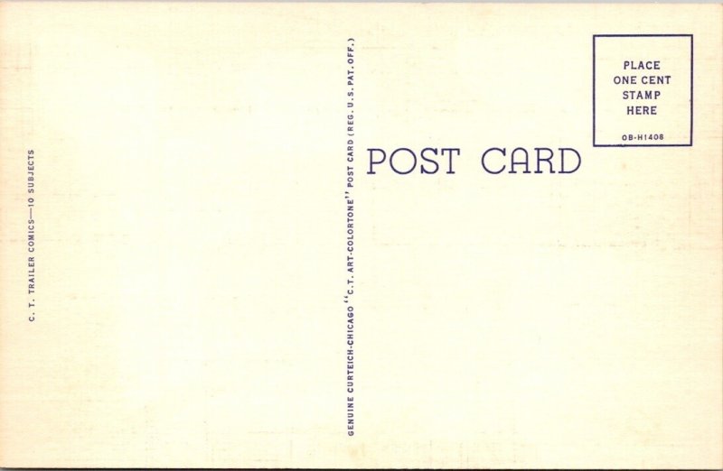 Vintage Postcard Comic Risque Trainer JR13