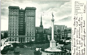 1905 SAN FRANCISCO CALIFORNIA ST. FRANCIS HOTEL PRE-FIRE UNDIVID POSTCARD 41-285