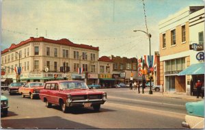 Canada Chilliwack British Columbia Downtown Area Chrome Postcard C098