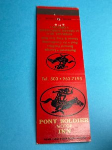 Vintage Matchbook Cover Pony Soldier Motor Inn La Grande, Oregon MB158