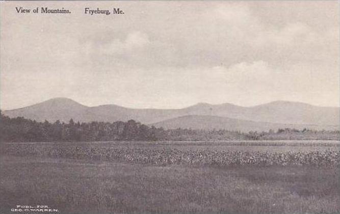 Maine Fryburg View Of Mountains Albertype