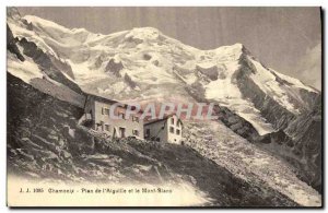 Old Postcard Chamonix Map of Aiguille and Mont Blanc