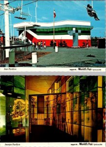 2~4X6 Postcards Spokane, WA Washington  IRANIAN PAVILION  World's Fair Expo 74