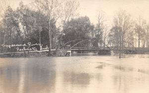 E43/ Rochester Indiana In Real Photo RPPC Postcard c1910 Tippecanoe River Bridge