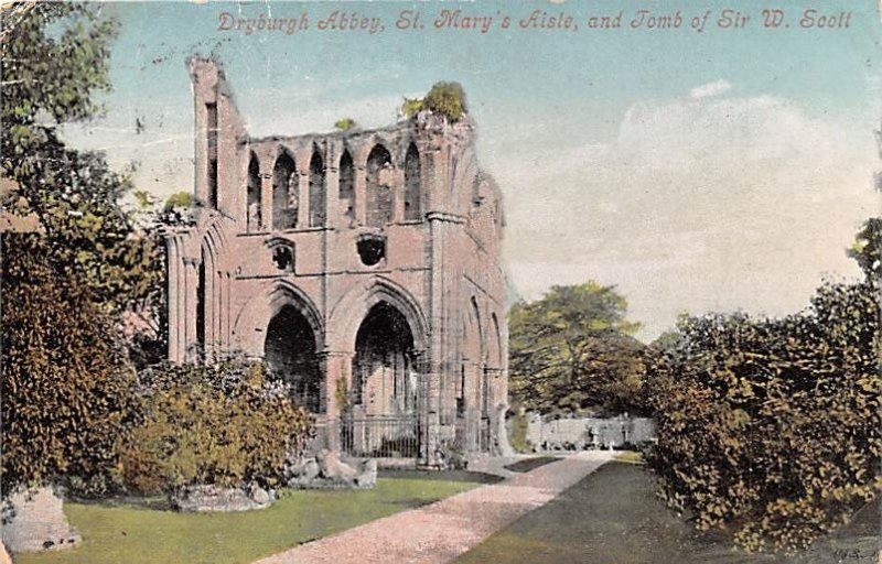 Dryburgh Abbey, St Mary's Aisle and Tomb of Sir W Scott United Kingdom, Great...