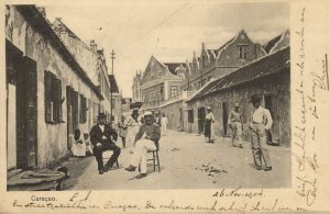 curacao, N.A., WILLEMSTAD, Street Scene with People (1904) Postcard
