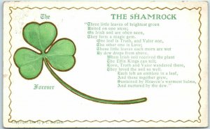 Shamrock Art Print and Poetry- The Forever, The Shamrock - Greeting Card 