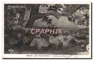 Old Postcard Fancy Chantecler Act III nocturnal L & # 39ode a night