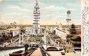 Dreamland from the Chutes Coney Island, NY, USA Amusement Park 1906 