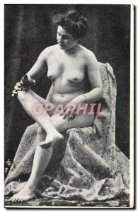 Postcard Old erotic Nude Woman