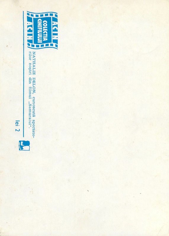 Actress ACIM Romania Postcard Nathalie Delon