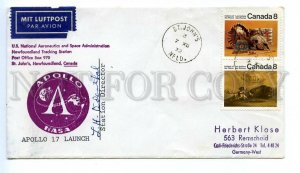 497963 CANADA 1972 Newfoundland station Apollo 17 director signature SPACE