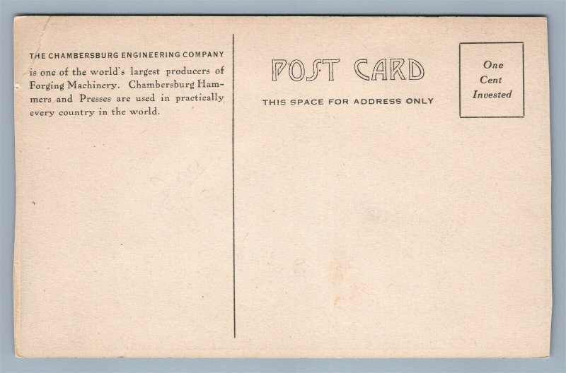 CHAMBERSBURG PA ENGINEERING COMPANY ANTIQUE POSTCARD 