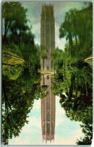 Singing Tower Mirror Reflection Pool Lake Wales FL Florida Chrome Postcard I8