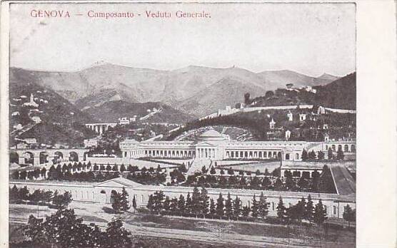 Italy Genova Camposanto Veduta Generale