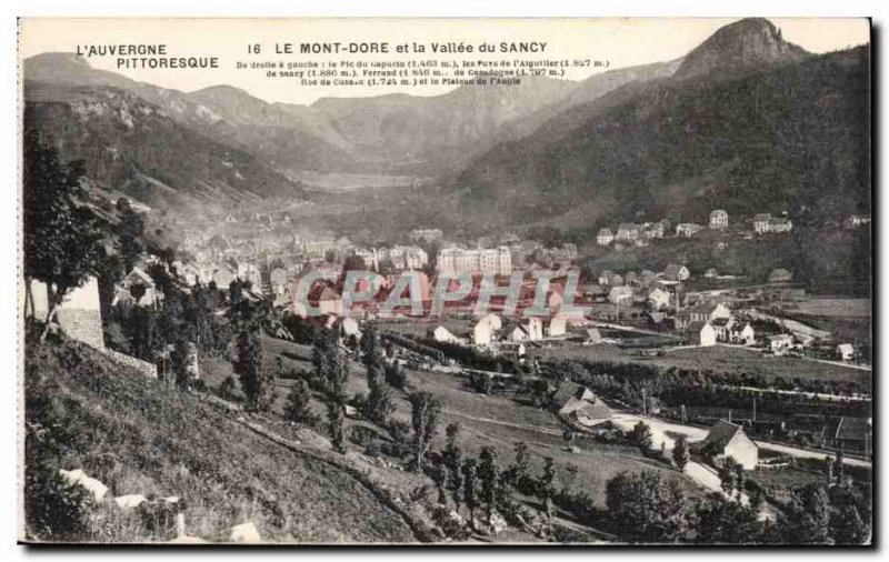 Old Postcard Le Mont Dore and the Valley of Sancy