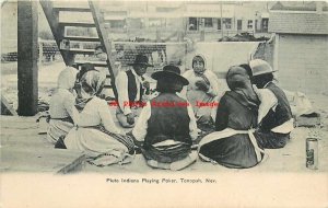 Native American Indians, Paiute Tribe, Playing Poker, Tonopah, Nevada,Rounsevell 