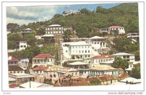 Flags fly over Denmark House,  St. Thomas, U.S. Virgin Islands,  40-60s