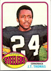 1976 Topps Football Card J T Thomas Pittsburgh Steelers sk4453