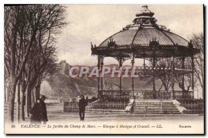 Old Postcard Kiosk music and Crussol The garden Valencia March Field