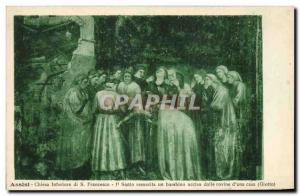 Old Postcard Sitting Chiesa superiore di Francesco Santo a bambino ucciso rov...