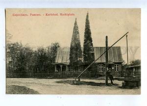 231498 LATVIA Melluzi Karlsbad market Jurmala Vintage postcard