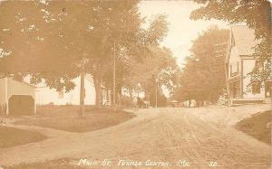 Turner Center ME Main Street General Store in 1911 RPPC Postcard