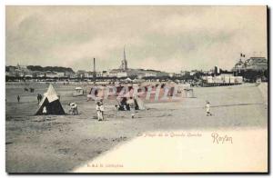 Royan les Bains - La Plage Grande Conche - Old Postcard