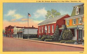 Aberdeen Maryland Post Office Street View Antique Postcard K88574