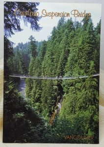 Capilano Suspension Bridge Vancouver Canada Vintage Postcard