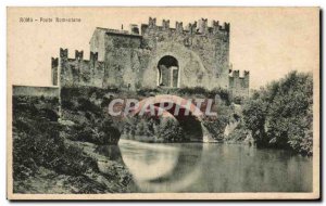 Old Postcard Roma Ponte Nomantano
