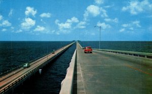 USA The Gandy Double Span Bridges St Petersburg Florida Vintage Postcard 08.46