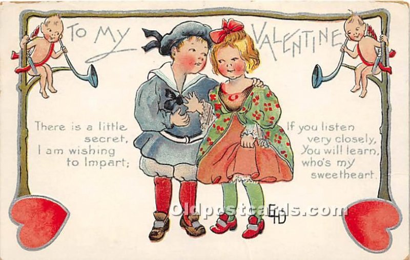 Artist Ethel Dewees Valentines Day 1910 
