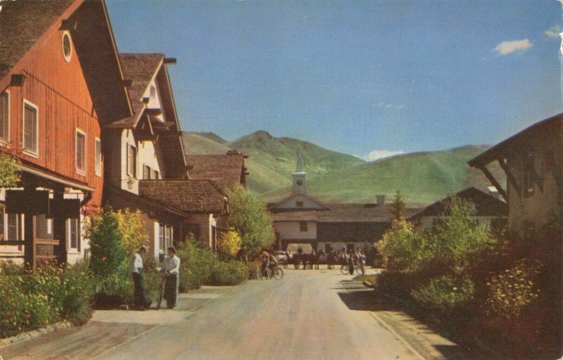 Postcard Main Street Challenger Inn Sun Valley Idaho 