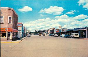 c1960 Postcard; Street Scene, Vanderhoof BC Canada Rexall Drugstore Unposted