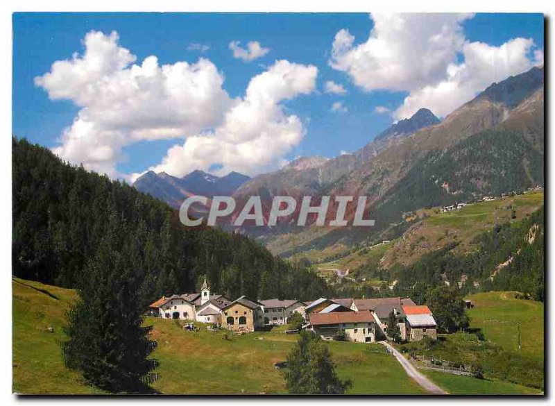 Modern Postcard On In Unterengadin Ardez mit Guarda and Piz Linard