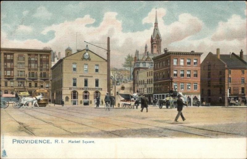 Providence RI Market Square TUCK c1905 Postcard