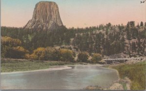 Postcard Devils Tower National Monument Wyoming WY