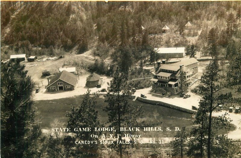 Postcard South Dakota Black Hills State Game Lodge Canedy's occupation 23-9385