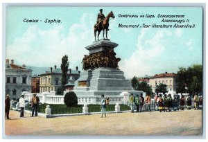 Sofia Bulgaria Postcard Monument to Tzar Liberator Alexander II c1910 Unposted