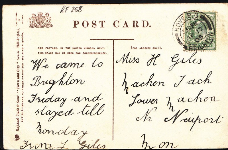 Genealogy Postcard - Giles - Machen Tach, Lower Machen, Nr Newport, Mon. RF258