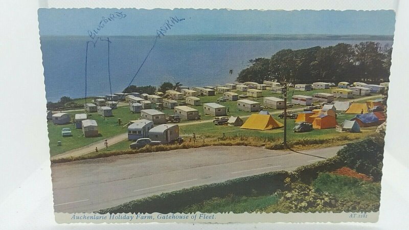 Vintage Postcard Auchenlarie Holiday Farm Caravan & Camp Site Gatehouse of Fleet