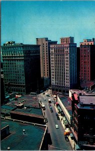 Vtg Atlanta GA Five Points Marietta Decatur Peachtree Street View Postcard