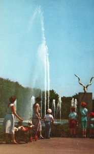 Vintage Postcard New Zoo Theodore Roosevelt Memorial Fountain Chicago Illinois