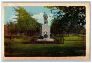 Moncton New Brunswick Canada Postcard Great War Memorial Victoria Park 1944
