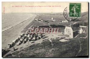 Old Postcard Carolles Vue Generale De La Plage De La Cote And Around Granville