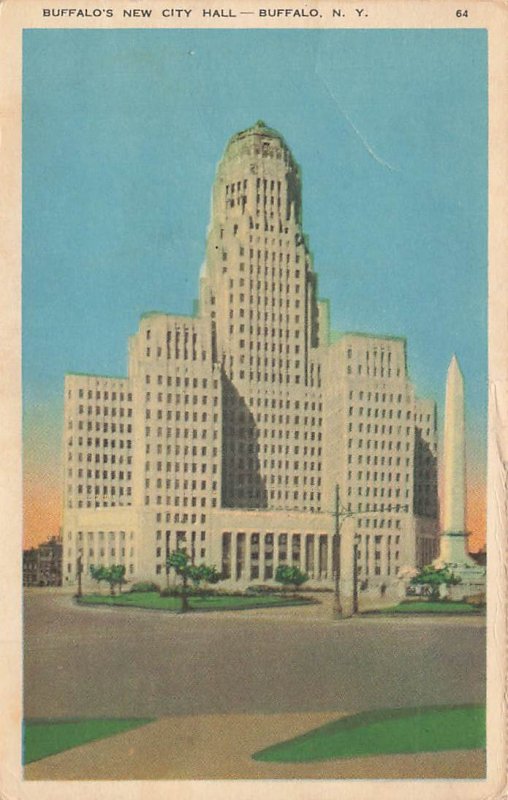 Vintage City Hall Art Deco Buffalo NY P486 